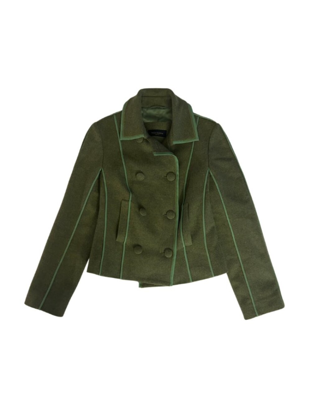 Piazza Semipione Green Button Down Coat - Long Sleeve Top